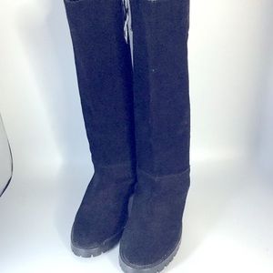 Winter Sale! Santa Fe Boots Black Sued  S 7.5